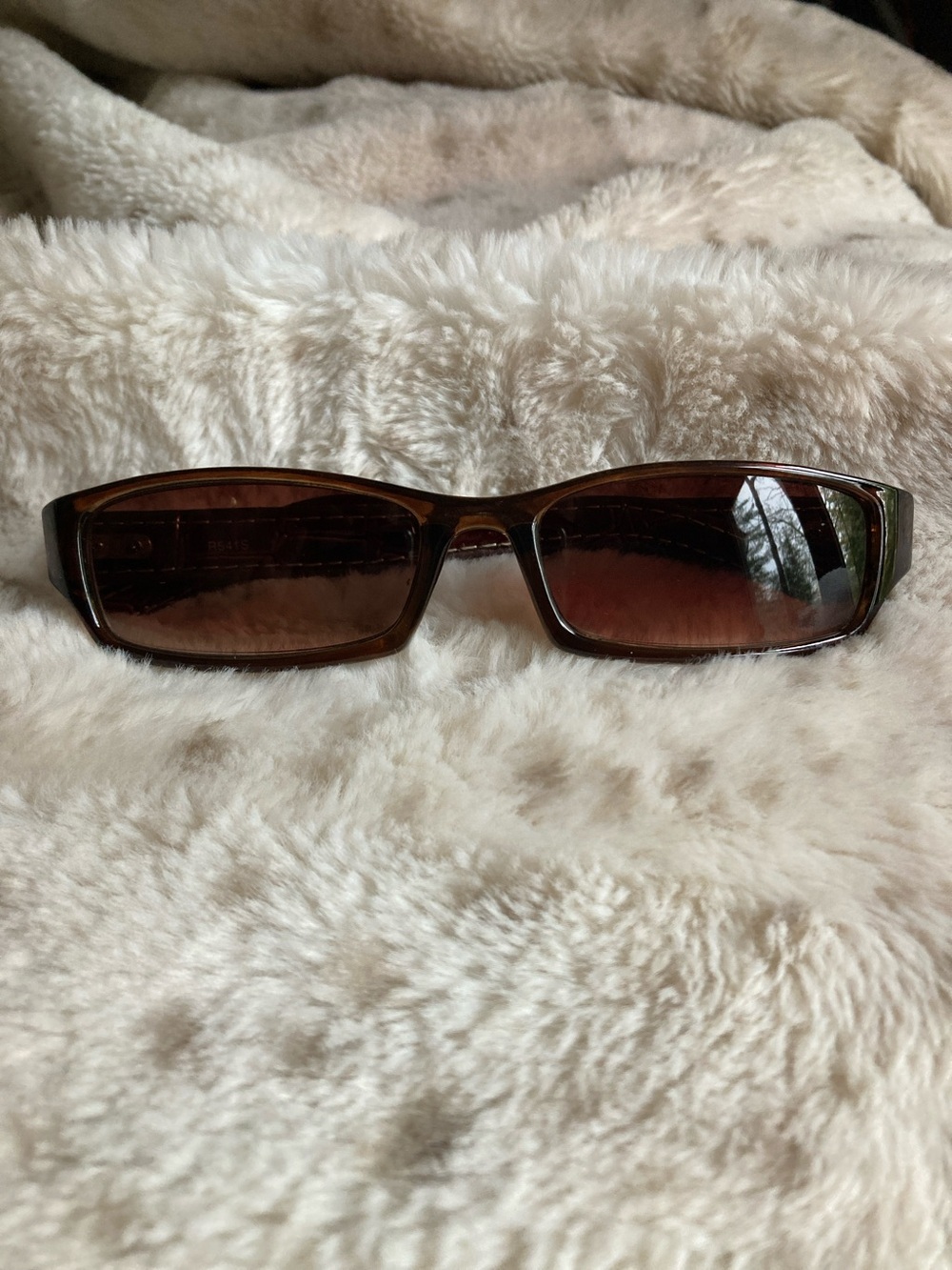 Brown Rectangular Sunglasses